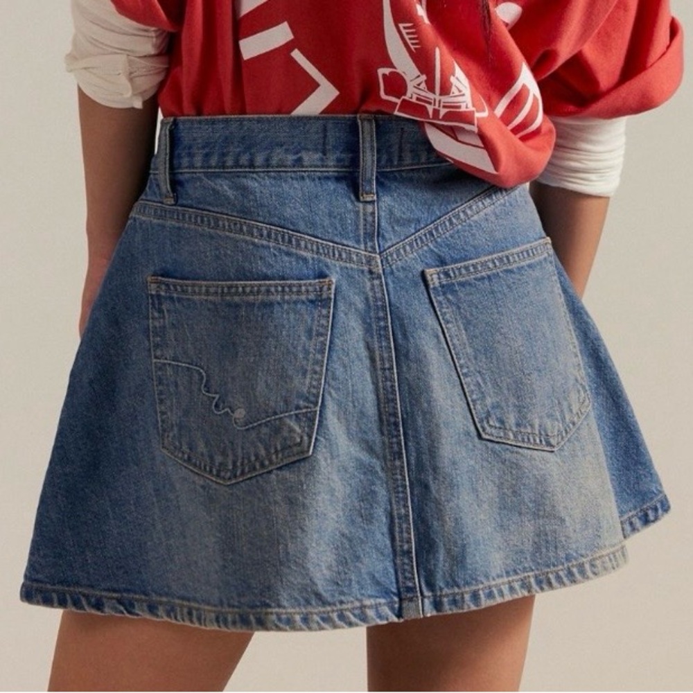 Free People We The Free Hometown Denim Mini Skirt - Picture 2 of 3